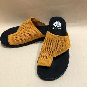 Yellow Box flip flops